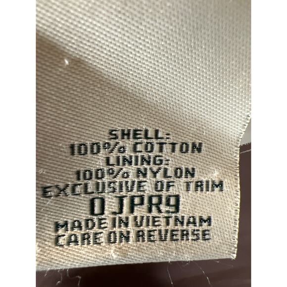 women's LL BEAN blue lined sueded cotton trench. Pockets MED - Picture 9 of 10